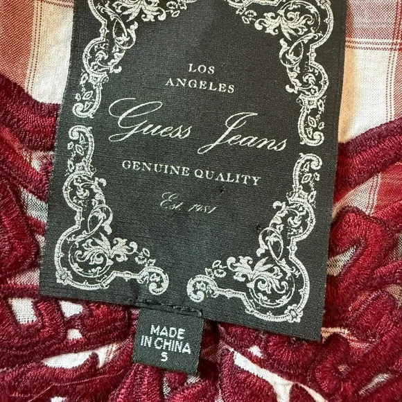 Guess Los Angeles plaid Shirt Women's Sz S
Embroidered Back Western Snap Cowgirl - Picture 5 of 6